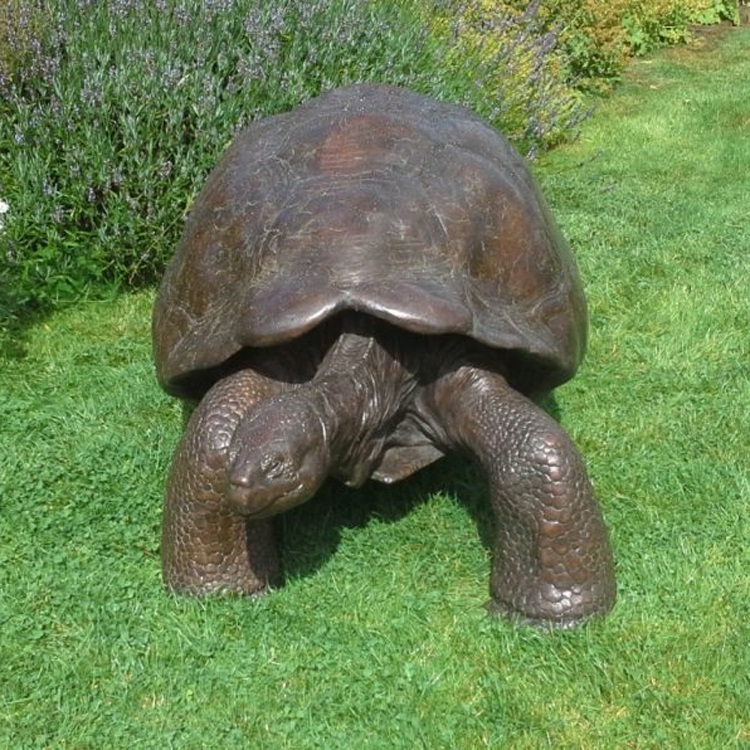 Bronze Giant Tortoise Lawn Ornament Sculpture