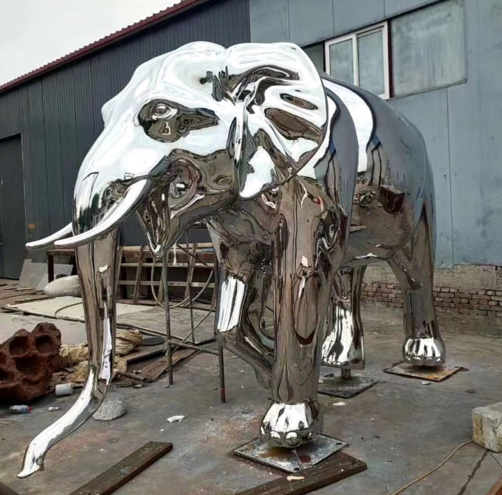 Large Modern Garden Ornament Elephant metal design steel sculpture