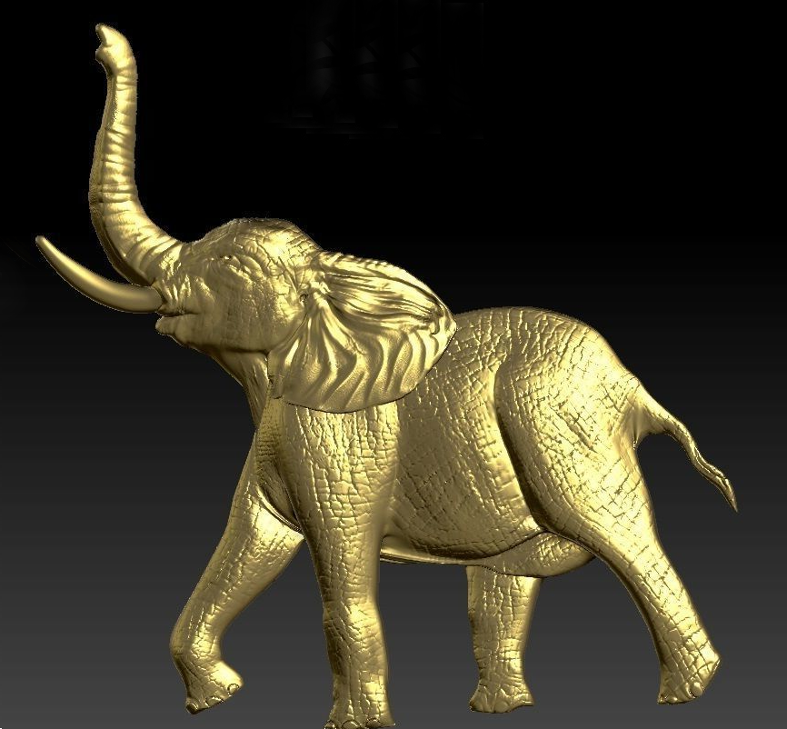 Modern art elephant relief sculpture