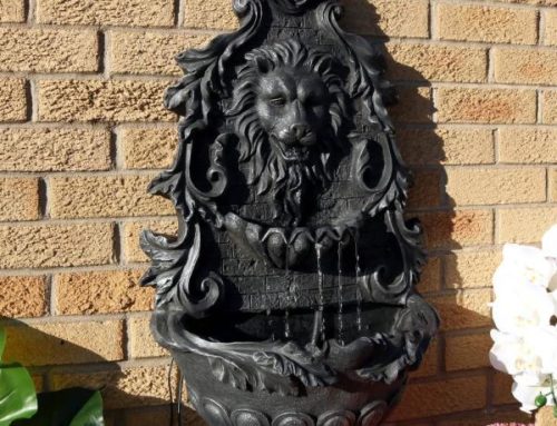 Decorative Bronze Lion Statues for Front Porch Fountain Sculpture