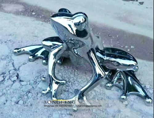 Abstract Animal Modern Art Frog Stainless Steel Sculpture