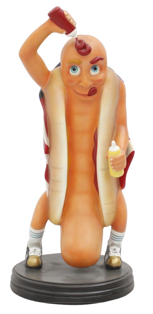 Best Selling Cartoon Hot Dog Resin Sculpture For Sale