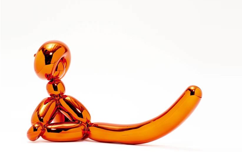 Modern Contemporary Jeff Koons Balloon Monkey Orange Stainless Steel Sculpture