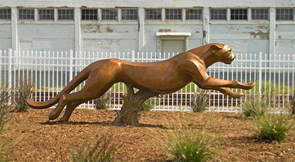 Modern art large panther statue