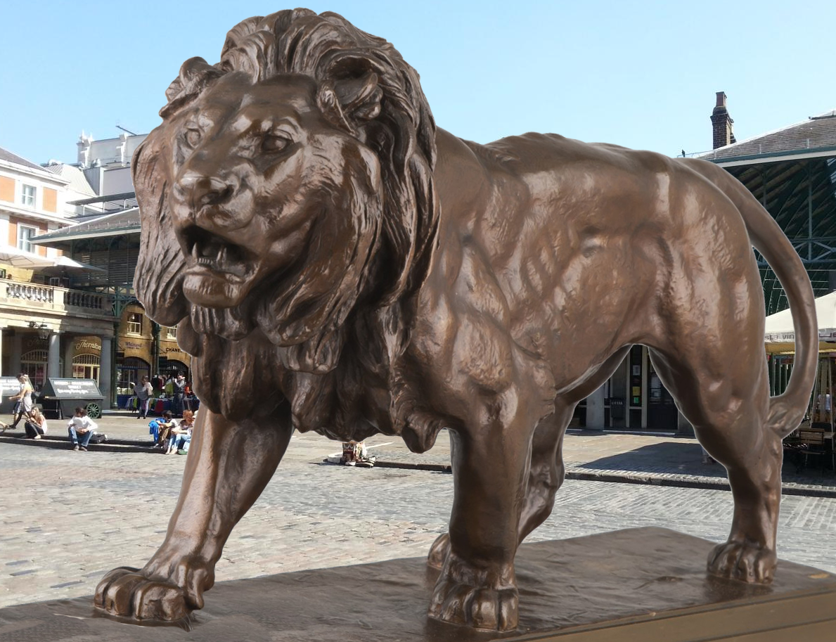 life size bronze lion statue