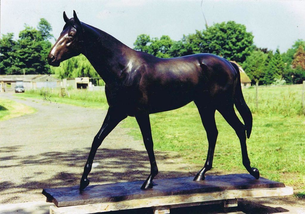 Beautiful Standing Bronze Large Life Size Outdoor Horse Statue