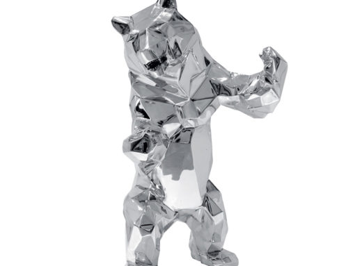 Attractive Metal Standing Bear Stainless Steel Sculpture for Sale
