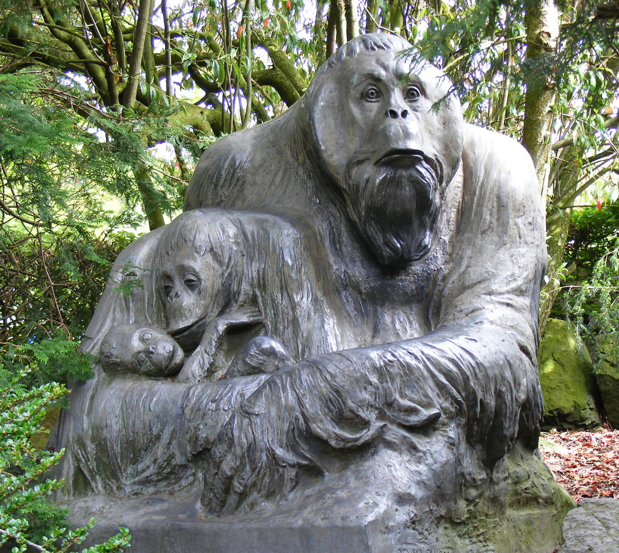 Bronze Orangutan Garden Ornament Sculptures