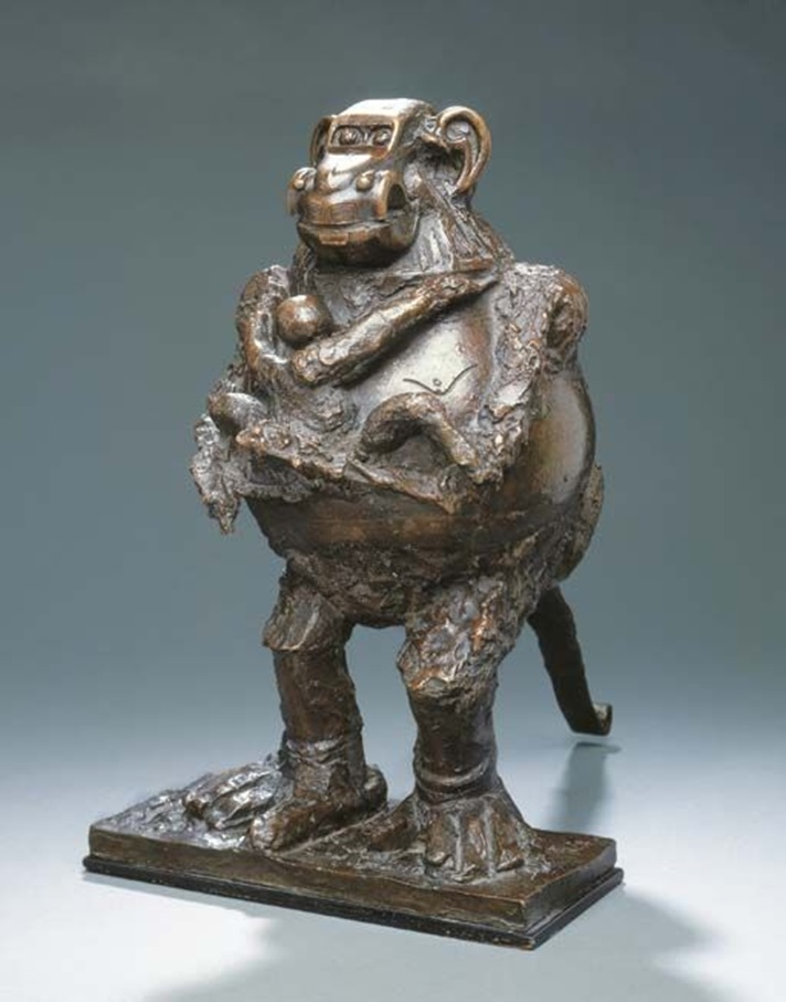 Bronze Life-Size Picasso Monkey Sculpture