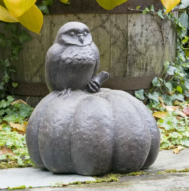 resin owl garden ornament