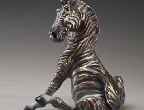 Life Size Park Animal Decoration Bronze zebra statue
