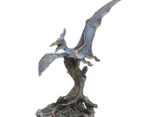 Art of Pterodactylus Winged Finger Dinosaur Bronzed Statue