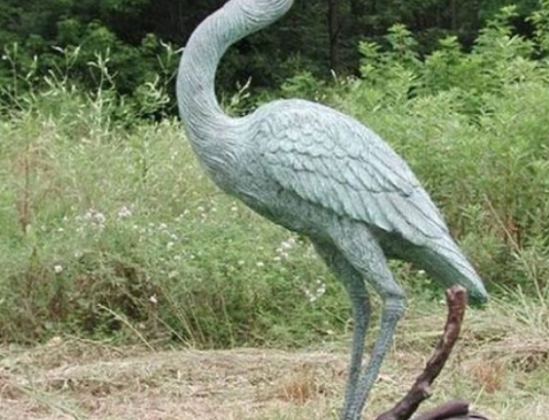 Elegant Large Standing Popular Decor Bronze Crane Sculpture