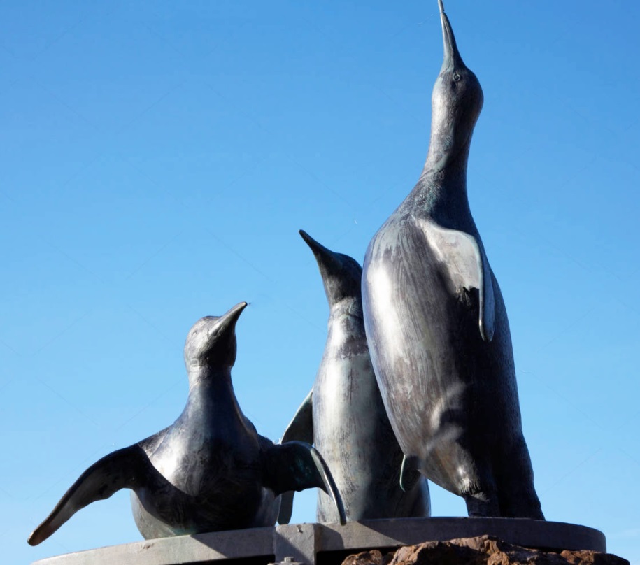 Cute Lovely Bronze High Quality Garden Animal Sculpture of Penguins