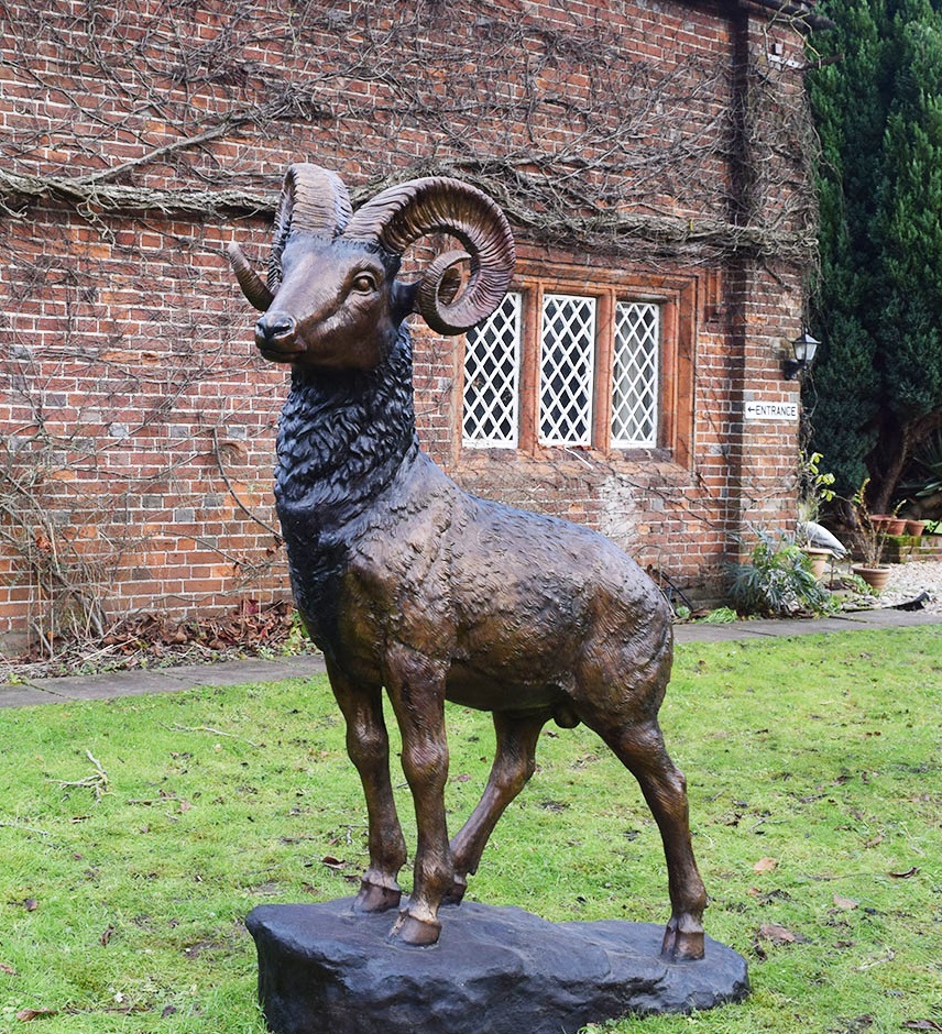 Bronze Life Size Home Backyard Decoration Sculpture of Goat