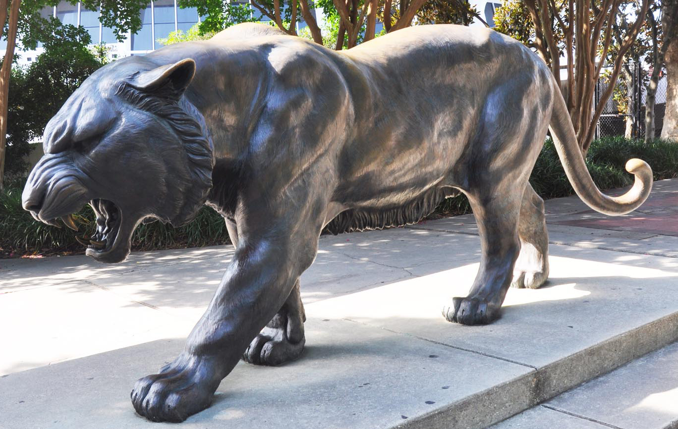 Large Animal Bronze Outdoor Garden Leopard Sculpture