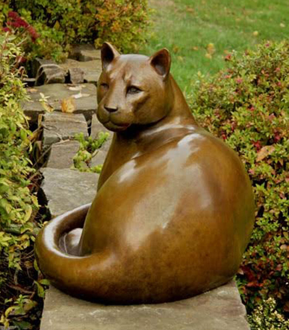 Life Size Bronze Outdoor Indoor Customized Cat Sculpture