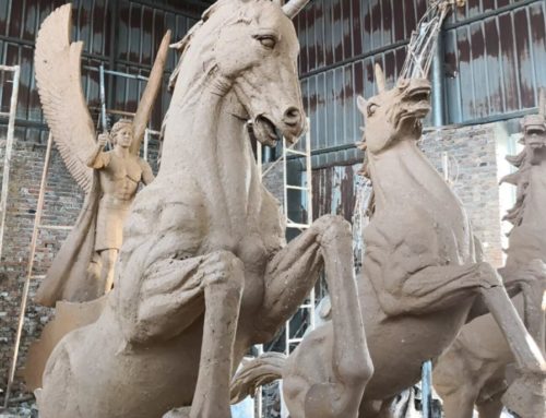Unicorn bronze art modern vivid sculpture