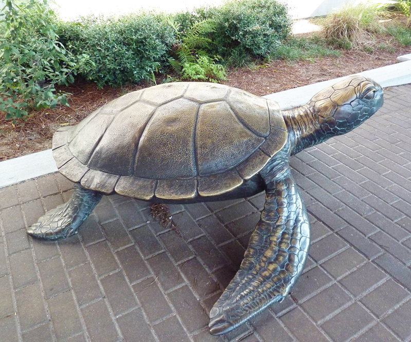 Bronze Sea Turtle Sculpture