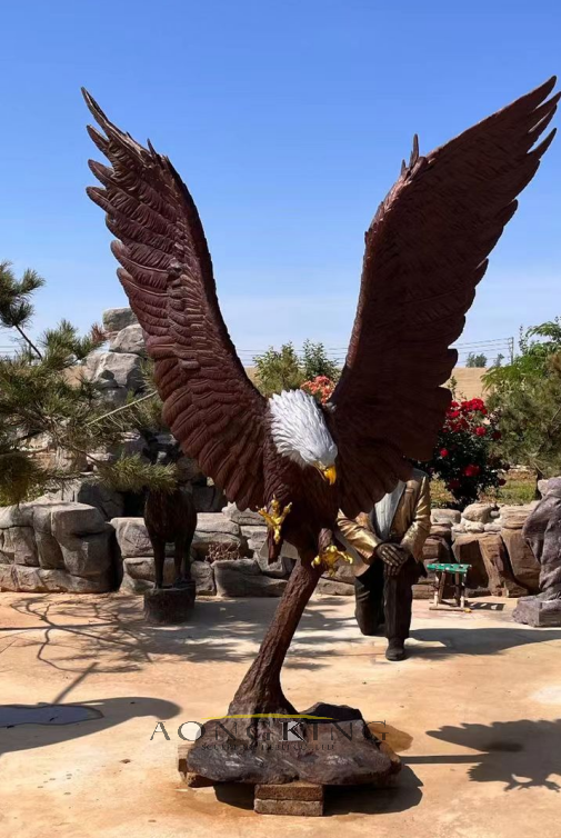 bronze thunder lightning eagle statue 2