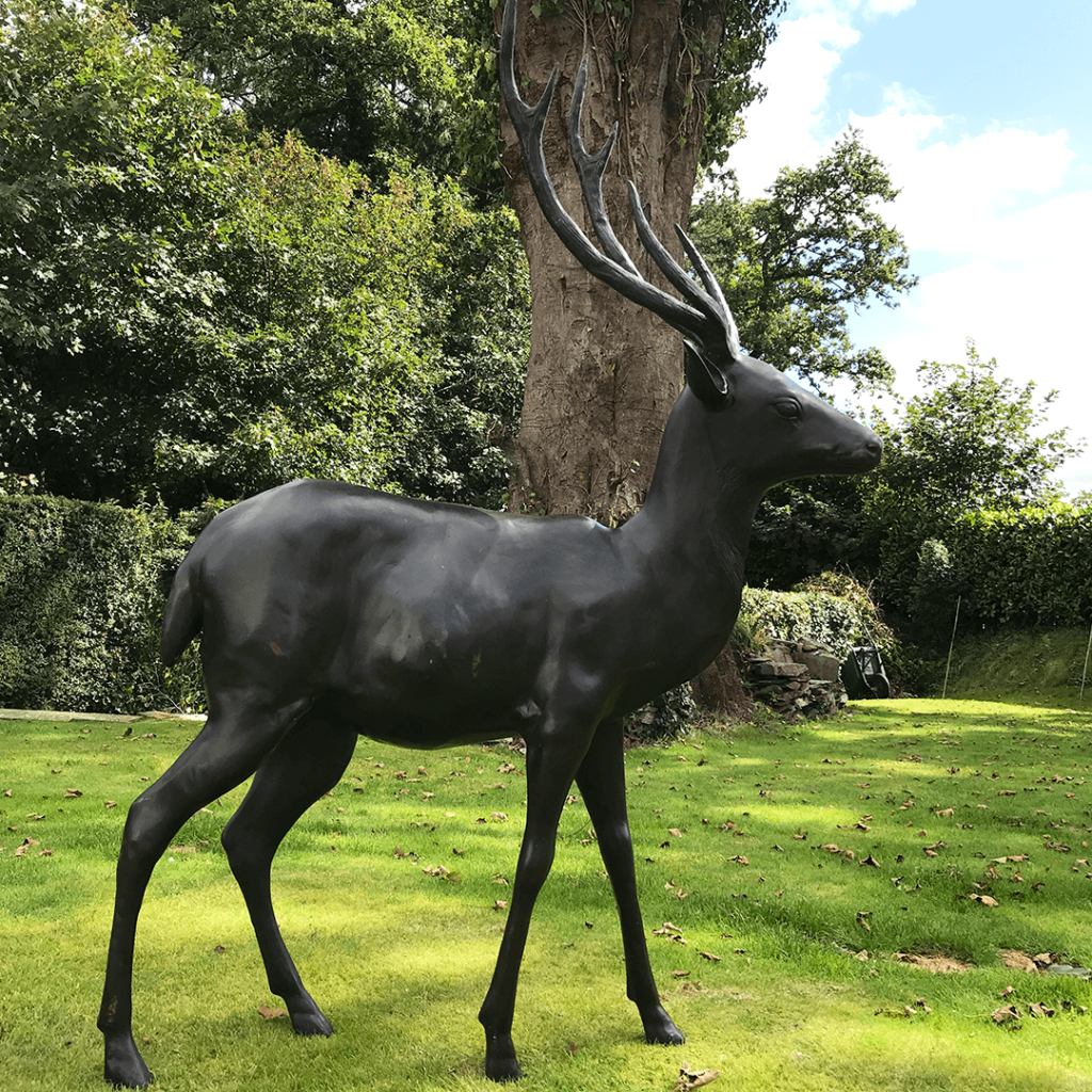 deer garden statue bronze wild animal art product