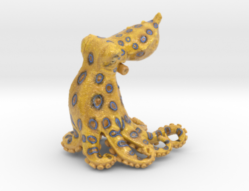 hot selling blue ringed octopus sculpture for outdoor decoration