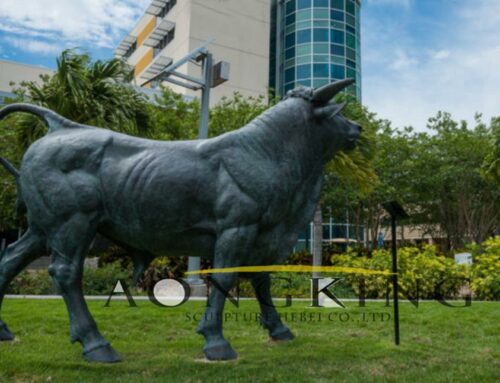 Popular Landmark Garden Brass Large Size Ox Sculpture