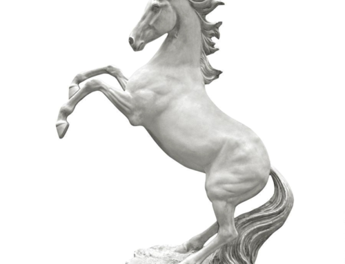 Life size contemporary customized handmade fiberglass horse sculpture