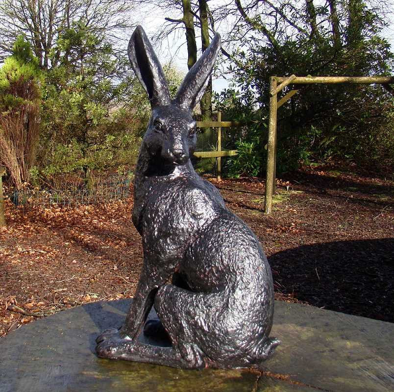 life-size hare sculpture