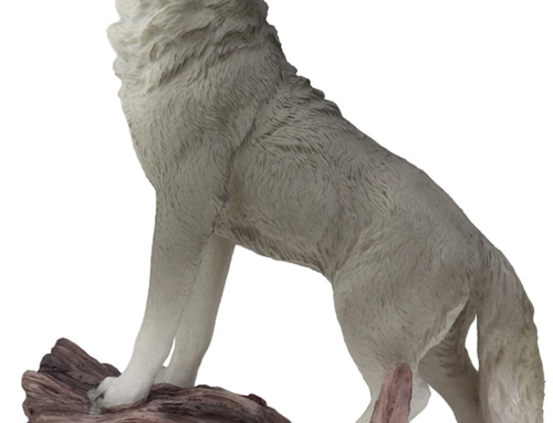 Popular Art Decoration Outdoor Ornament Modern Hot Sale Artificial Crafts Customized Resin White Dire Wolf Sculpture
