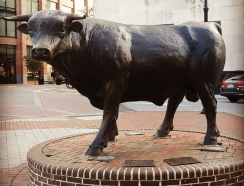 Outdoor Bronze Standing Big Bull Statue