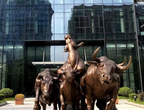 Large Outdoor Popular Landmark Bronze Bull Statues for Sale