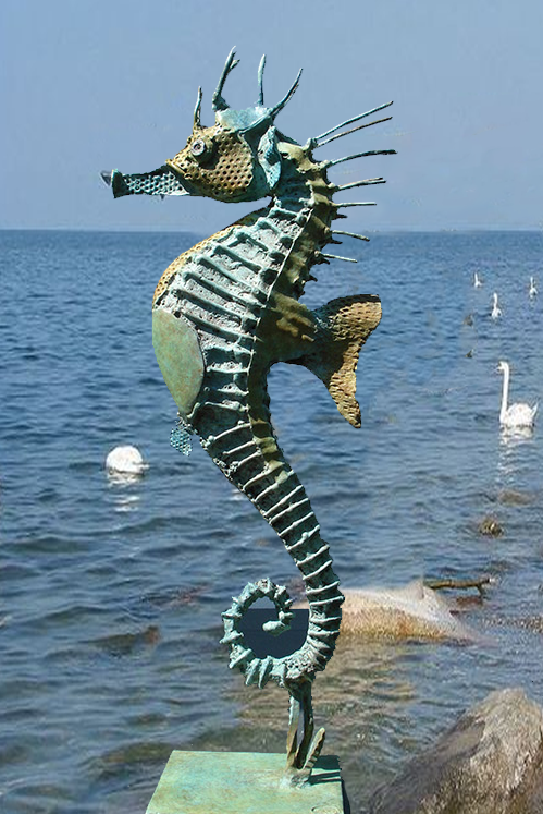 hippocampe sculpture