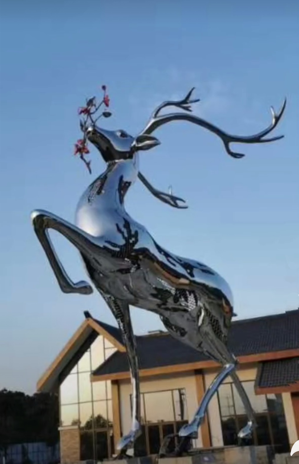 christmas steel reindeer statue 2