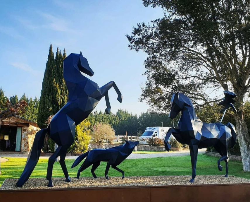 Life Size Fiberglass Horse Sculptures