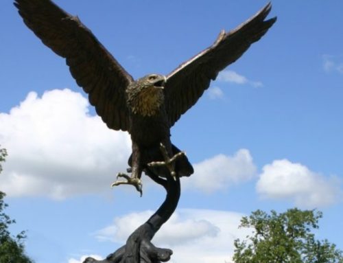 Large Outdoor Garden Morden Decor Bronze Flying Eagle Statue