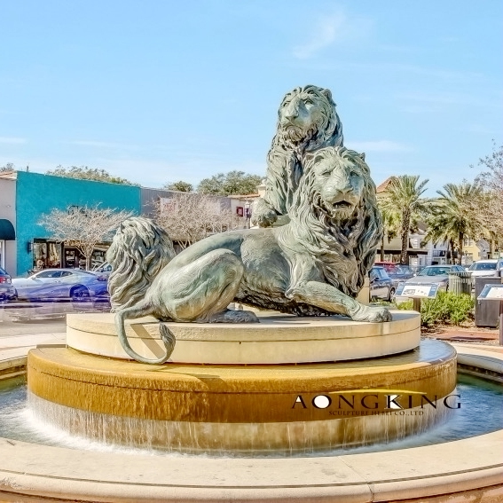 lion statues fountain decor for sale 2