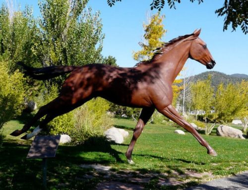 Jumping Running Bronze Outdoor Metal Horse Sculpture