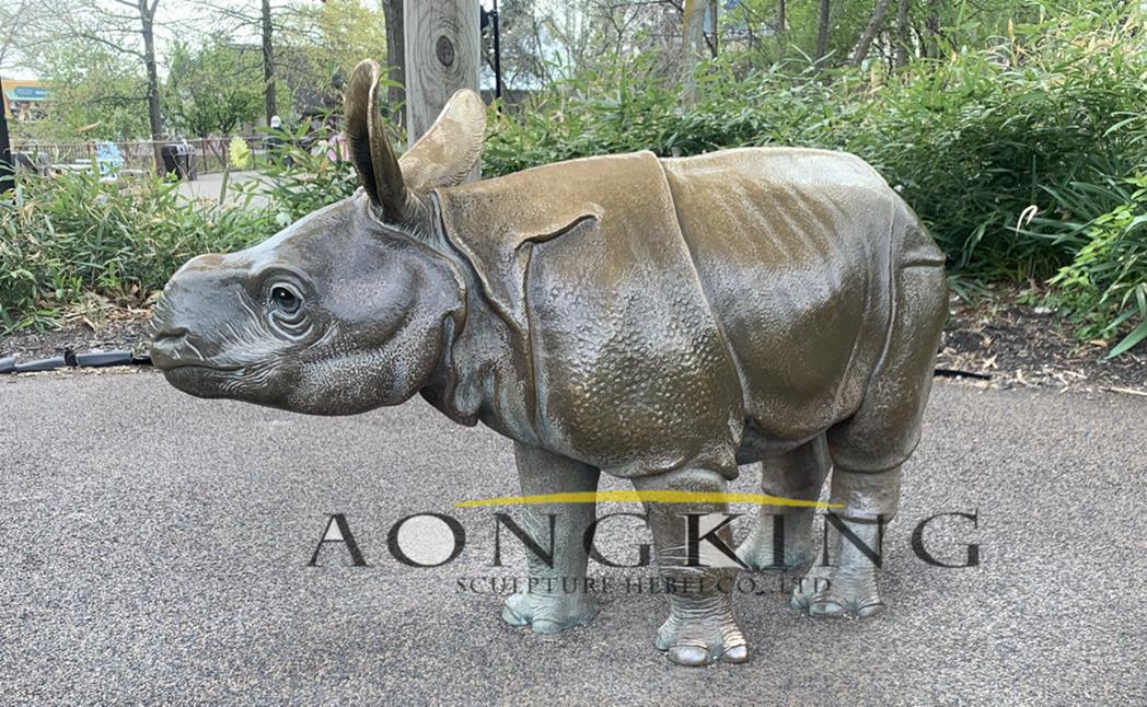 Baby Rhino Outdoor Sculpture