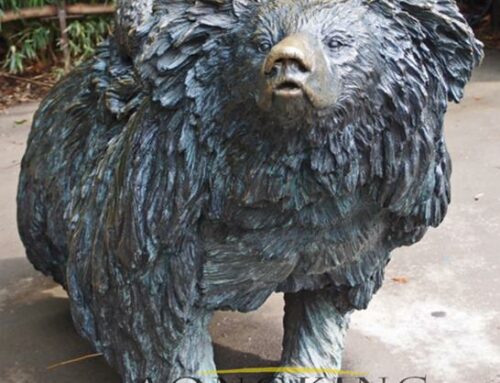 Garden Ornament Art Bronze Sloth Bear Sculpture