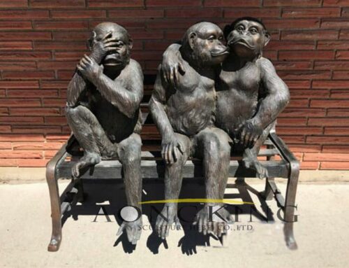 Pop Design for Room Bronze Three Monkeys Sculpture