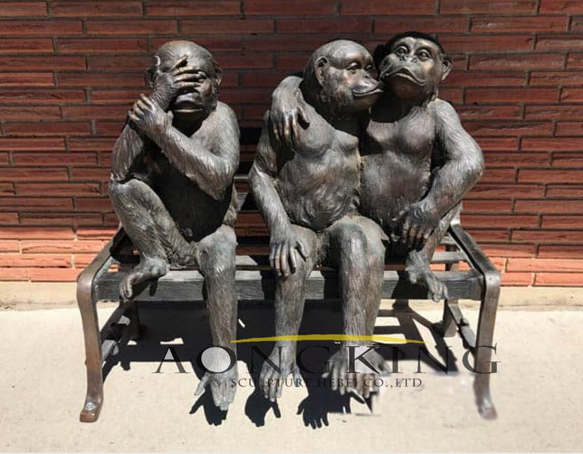Three Monkeys Sculpture
