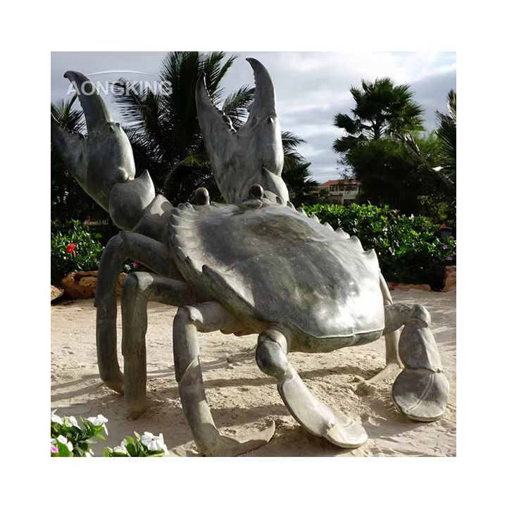 large metal crab sculpture