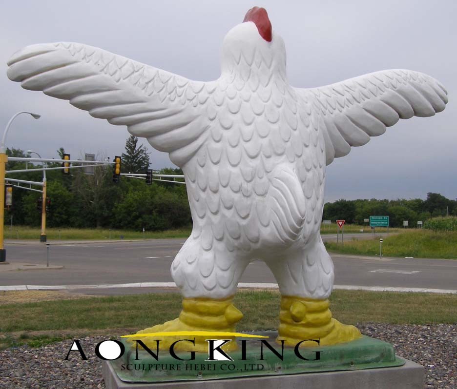 fiberglass rooster statue 2