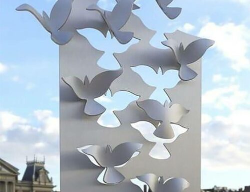Popular Modern Contemporary Decor Outdoor Stainless Steel Bird Plane Sculpture Art Dove