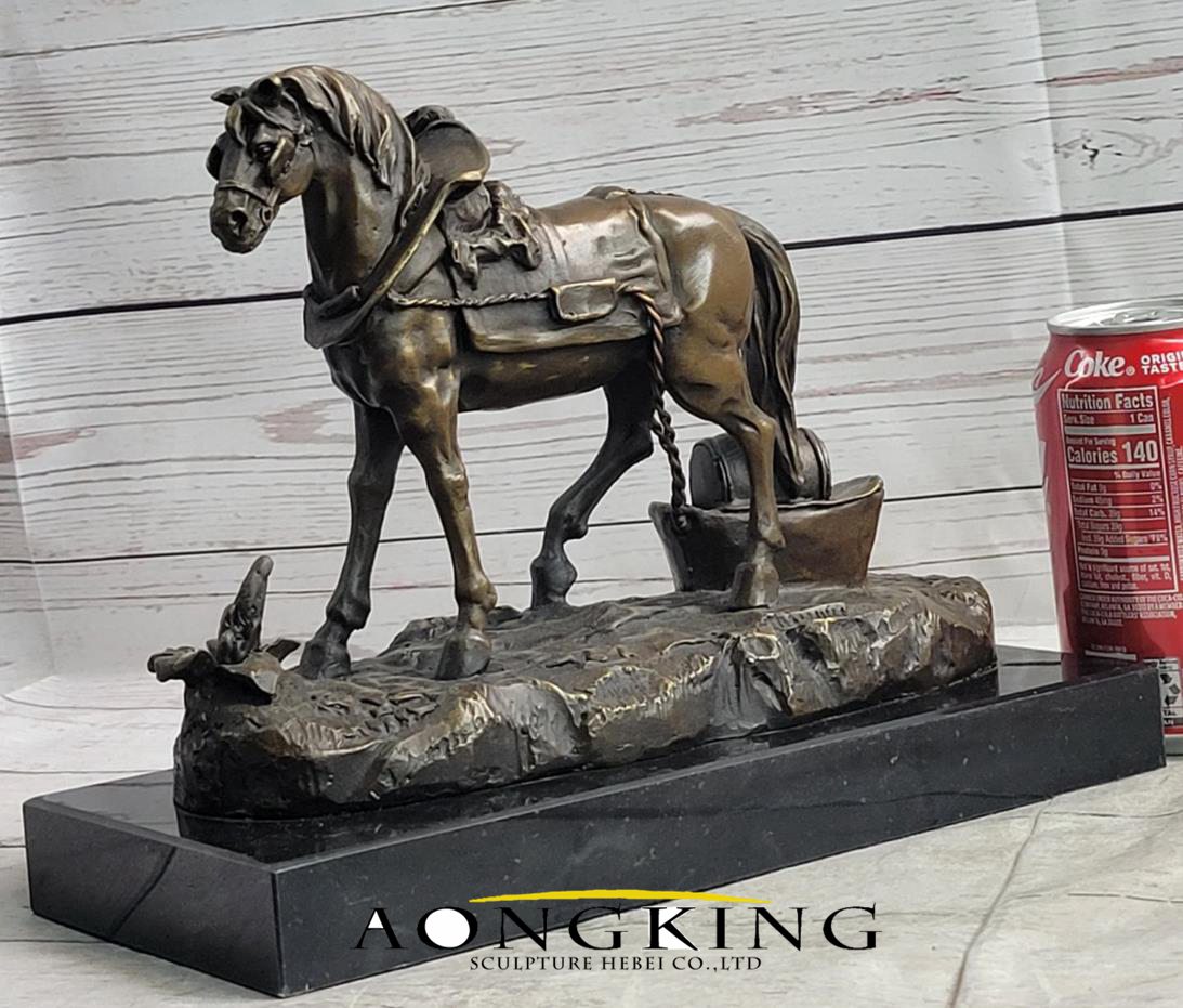 bronze draft horse statue