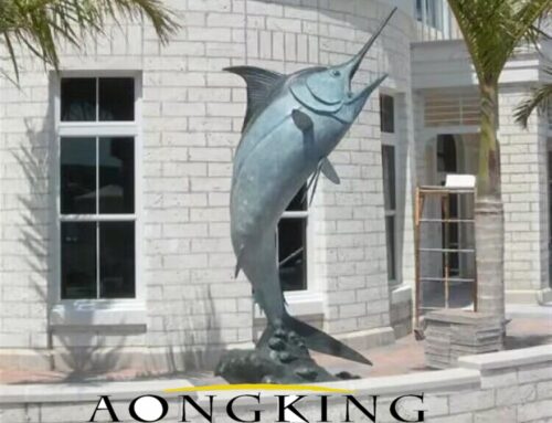 Public Ornament Popular Modern Decor Public Stunning Bronze Marlin Fish Sculpture for Your Home