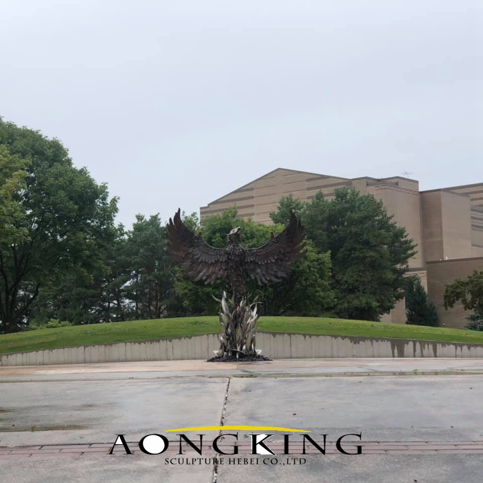 bronze phoenix statue 3
