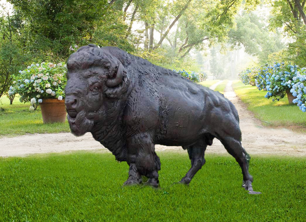 sculpture bronze Bison from Aongking