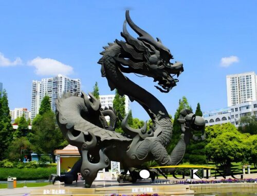 Elevate Your Outdoor Space Bronze Large Dragon Statue